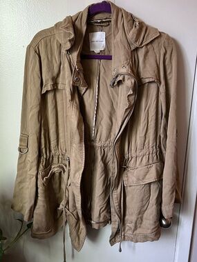 Avec Les Filles Tan Utility Anorak Jacket